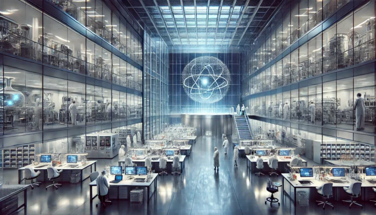 Novo Nordisk OpenAI partnership illustration showing artificial intelligence transforming drug discovery, manufacturing, and pharmaceutical operations in 2026