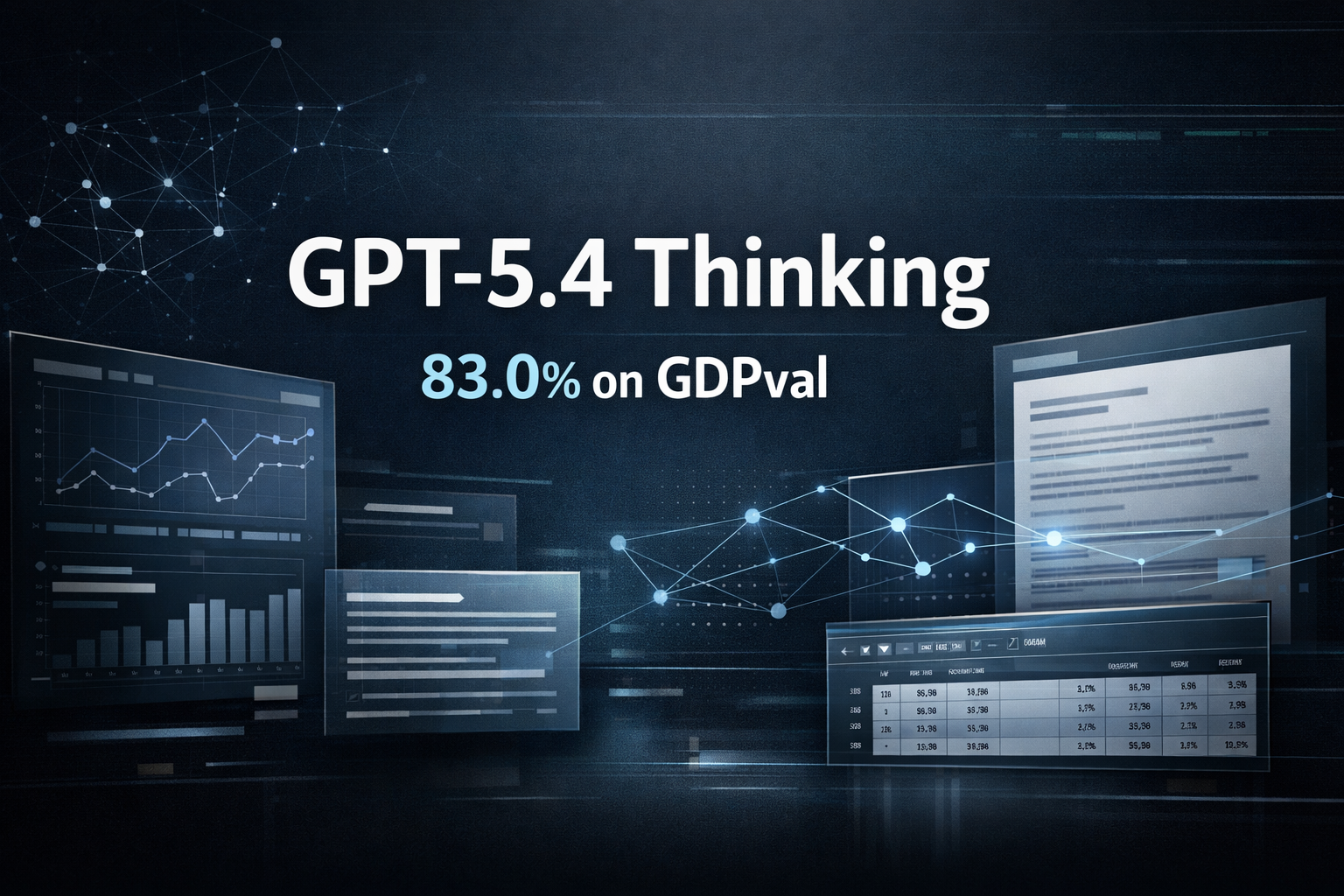 Editorial cover image for OpenAI GPT-5.4 Thinking with 83.0% on GDPval