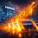 Samsung record Q1 2026 profit driven by AI memory chip demand, with HBM chips, semiconductor fabs, and hyperscale AI data centers