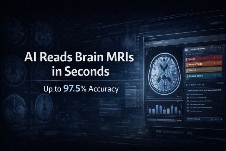 Editorial cover image about AI reading brain MRIs in seconds with up to 97.5 percent accuracy
