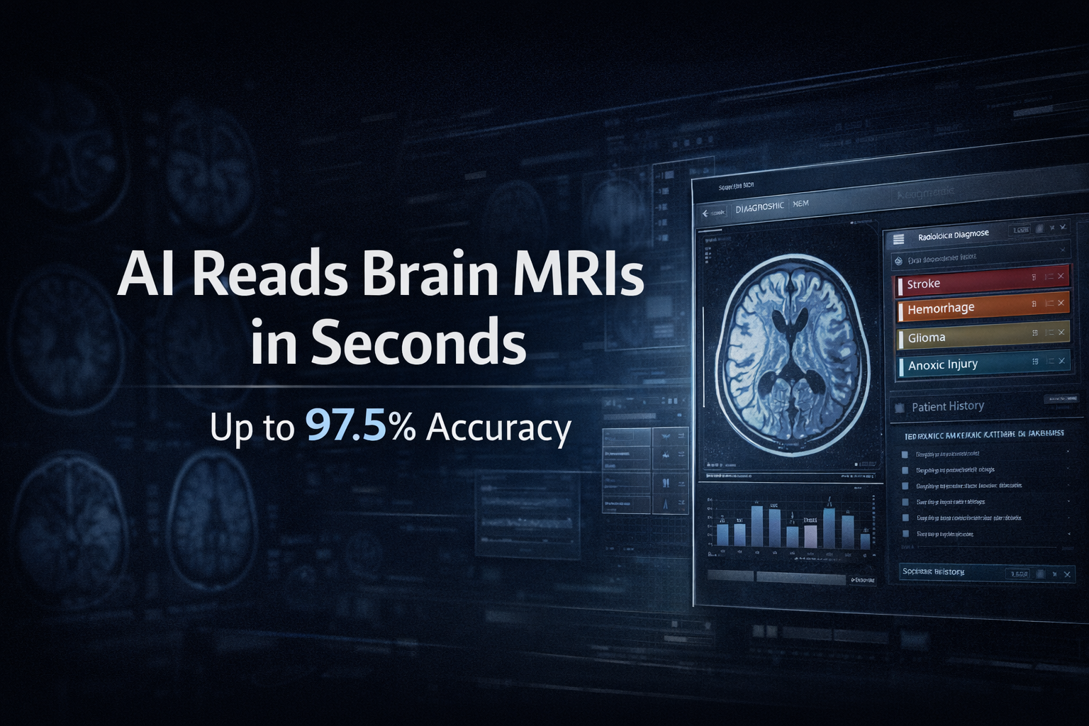 Editorial cover image about AI reading brain MRIs in seconds with up to 97.5 percent accuracy